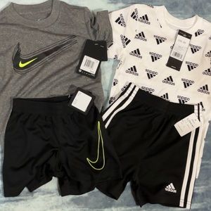 NWT 2T boys Nike & adidas short sets